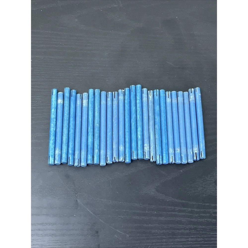Tinkertoy 25 Blue Wooden Connectors Replacement Parts Lot Vintage‎ Toy Pieces